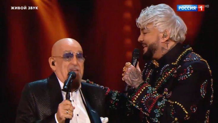 Михаил Шуфутинский и Филипп Киркоров. Источник: кадр из шоу «Дуэты» 1 выпуск 4 сезон