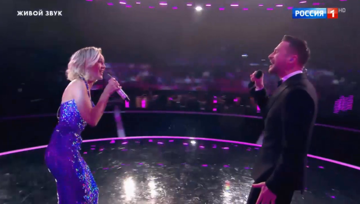 Сергей Лазарев и Полина Гагарина. Источник: кадр из шоу «Дуэты» 1 выпуск 4 сезон