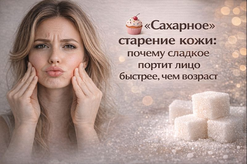 🍰 «Сахарное» старение кожи: почему сладкое портит лицо быстрее, чем возраст