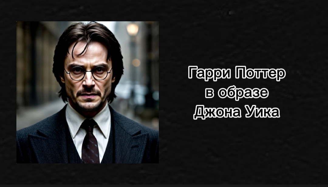 Гарри Поттер в образе Джона Уика