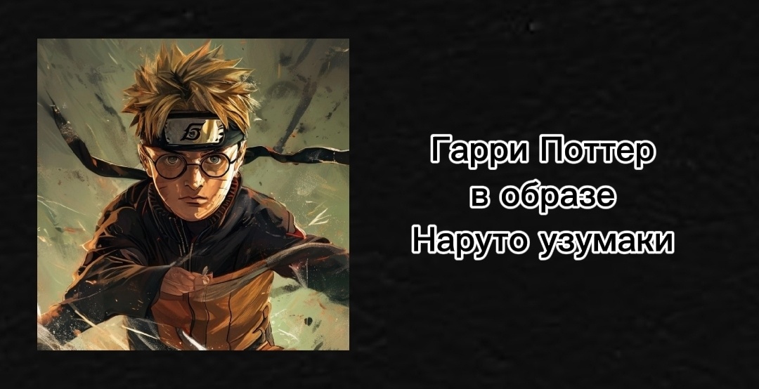 Гарри Поттер в образе Наруто Узумаки