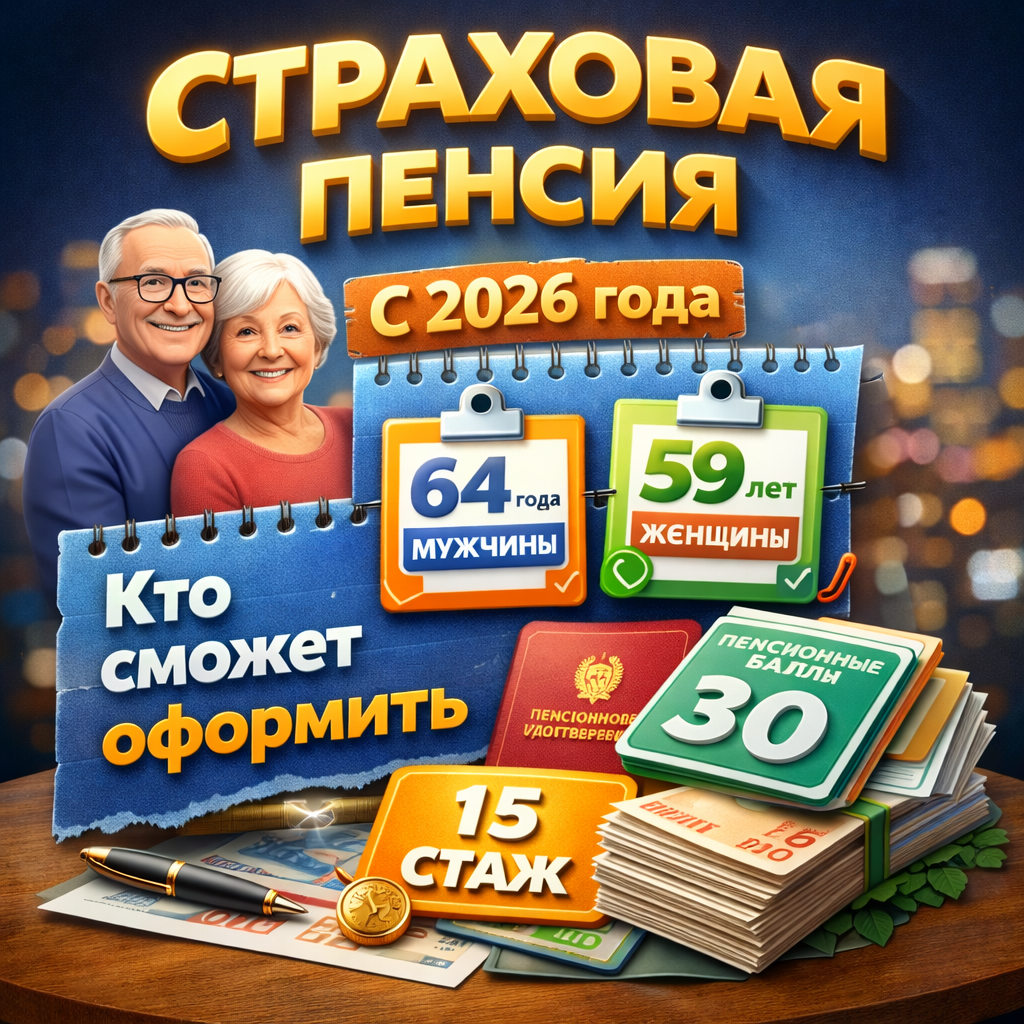 Кто сможет оформить страховую пенсию по старости в 2026 году и на каких условиях