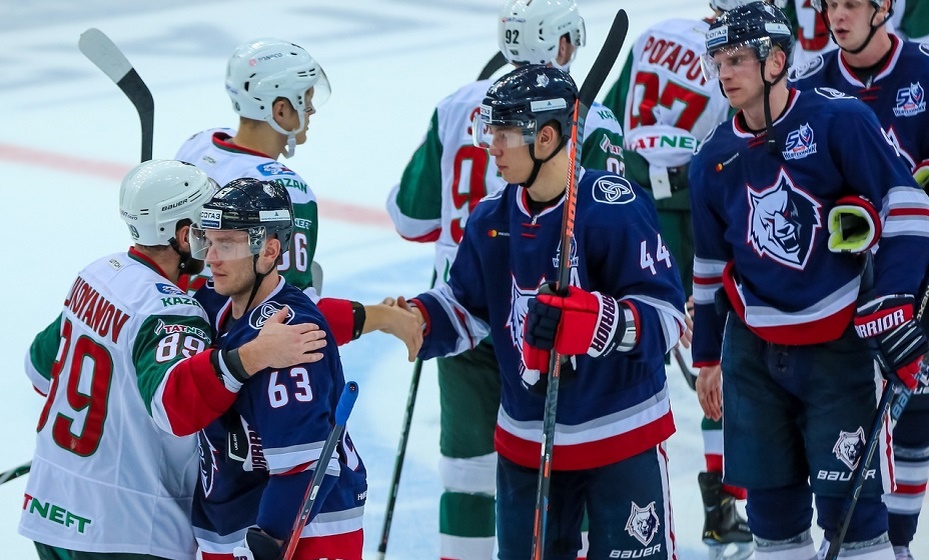    «Нефтехимик» матче КХЛ. Фото: ХК «Нефтехимик»