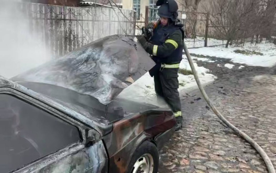    Машина сгорела полностью. Фото: кадр с видео