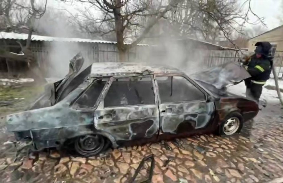    Машина сгорела полностью. Фото: кадр с видео