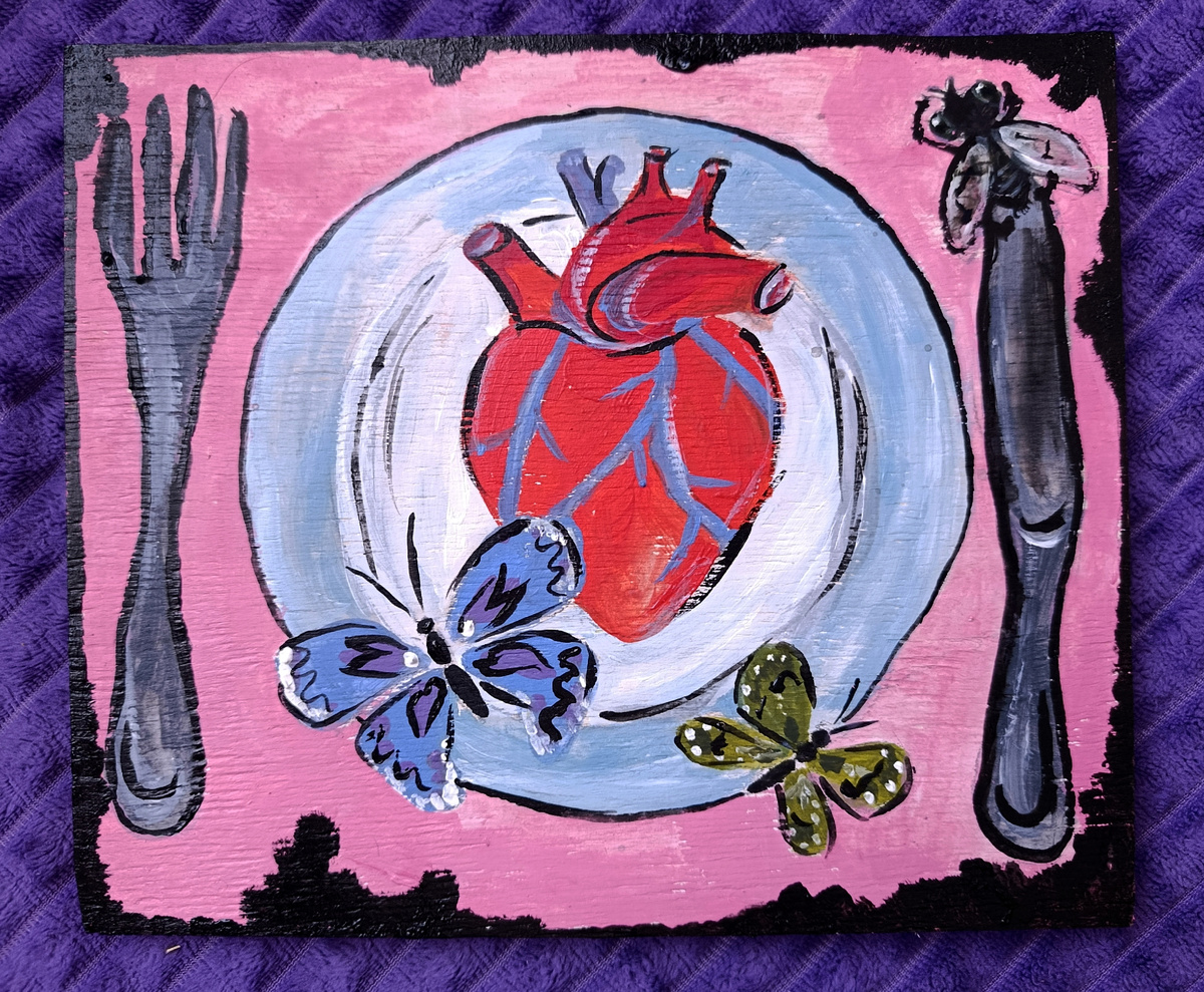 Любовь преданная. Акрил, , дерево . Автор я