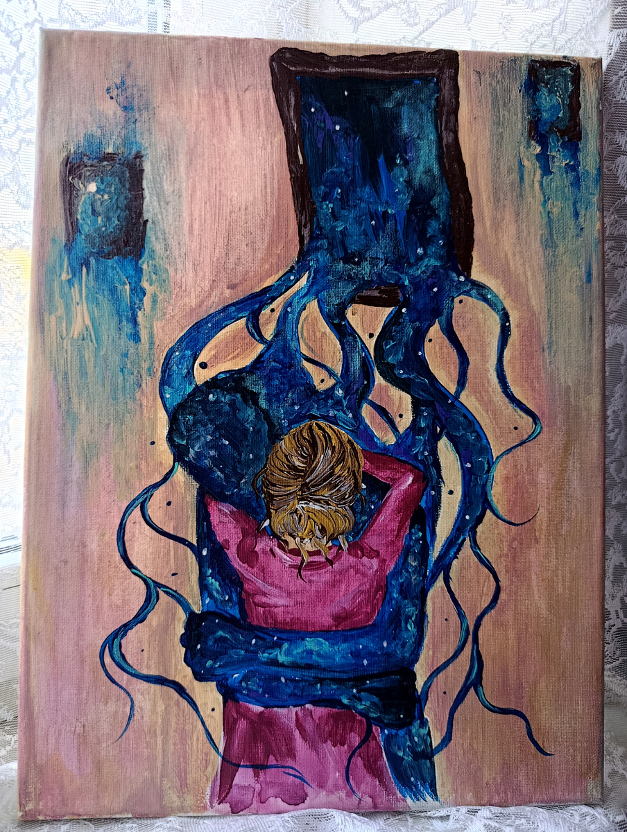 Не закрытый  гештальт. Акрил , холст . 01.24г автор я