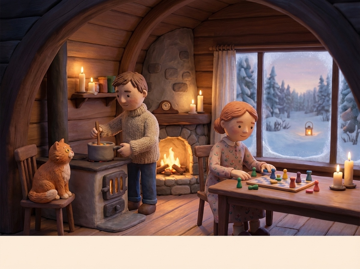 Уютные иллюстрации в стиле мультфильма из пластилина сделают историю по-настоящему тёплой. Попробуйте на FairyTeller.ru