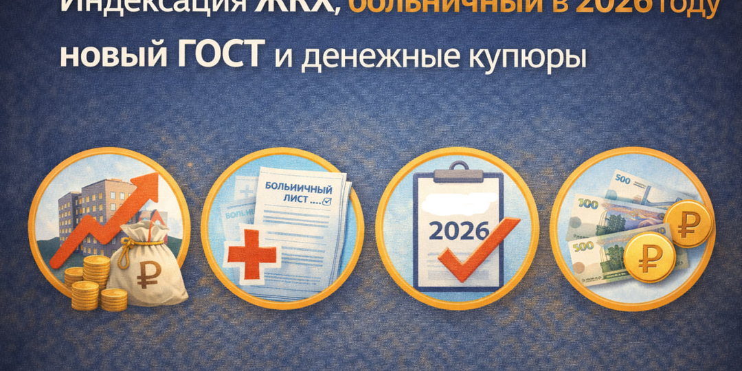 ИНДЕКСАЦИЯ ЖКХ, БОЛЬНИЧНЫЙ В 2026 ГОДУ, НОВЫЙ ГОСТ И ДЕНЕЖНЫЕ КУПЮРЫ: ЧТО ЭТО ЗНАЧИТ ДЛЯ ОБЫЧНЫХ ЛЮДЕЙ?