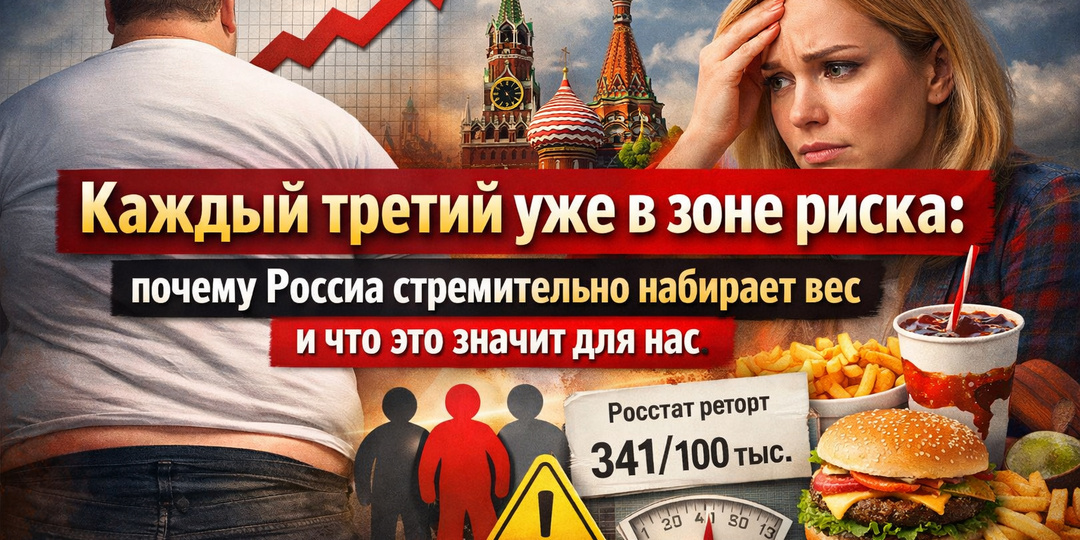 «Каждый третий уже в зоне риска: почему Россия стремительно набирает вес и что это значит для нас