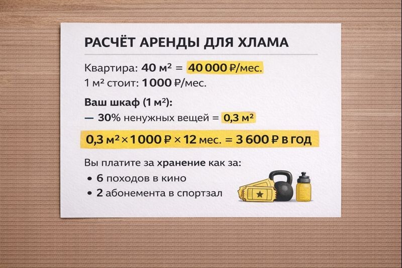 Расчет аренды для хлама.