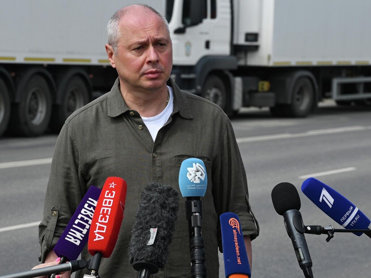    Представитель российской переговорной группы генерал-лейтенант Александр Зорин на брифинге в Брянской области | © РИА Новости / Кирилл Зыков