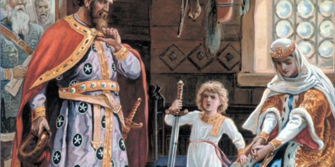 Как князь Владимир на глазах Рогнеды убил ее родственников и взял ее в жены