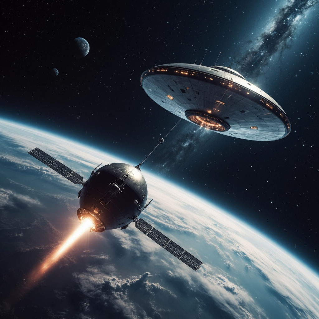 Спутник и нло