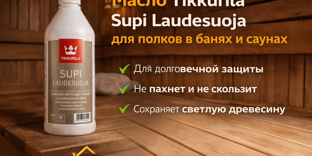 Масло Tikkurila SUPI LAUDESUOJA для бань и саун — зачем оно нужно на самом деле