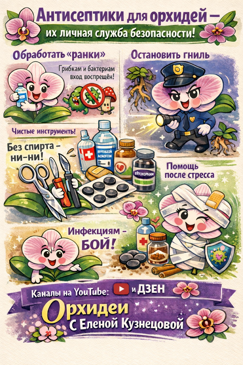 Антисептики для орхидей. Орхидеи С Еленой Кузнецовой
