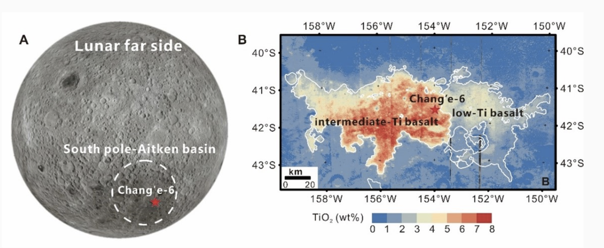 Место работы китайского модуля на обратной стороне Луны