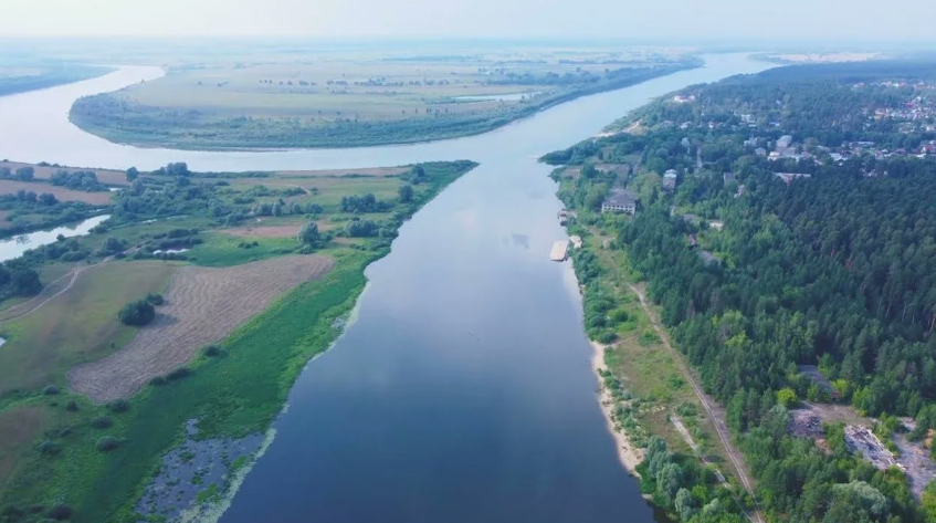 Река Ока с высоты 