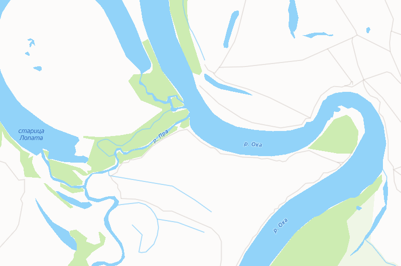 река Пра впадает в Оку