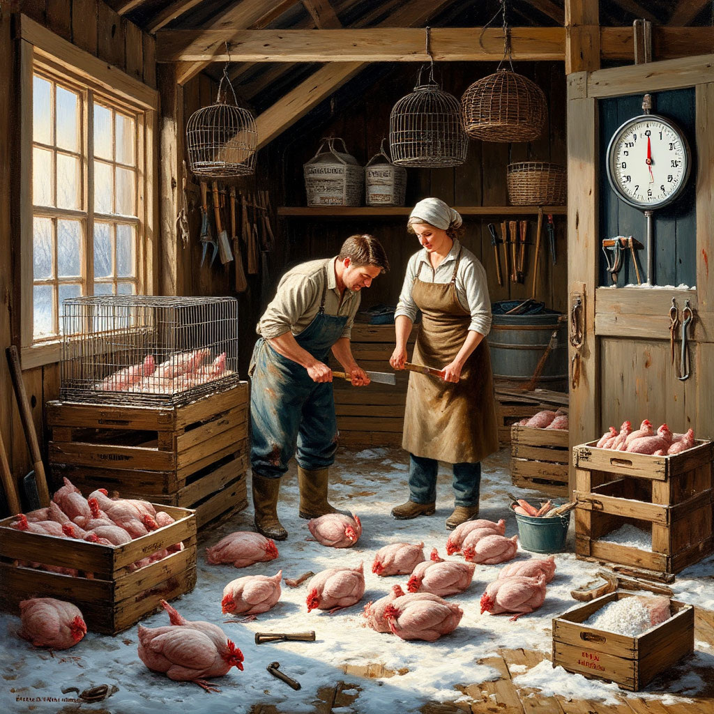 Вот так ии видит забой бройлеров