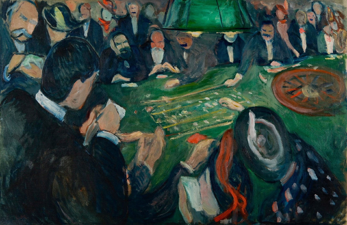 картина Эдварда Мунка «За рулеткой в Монте-Карло»