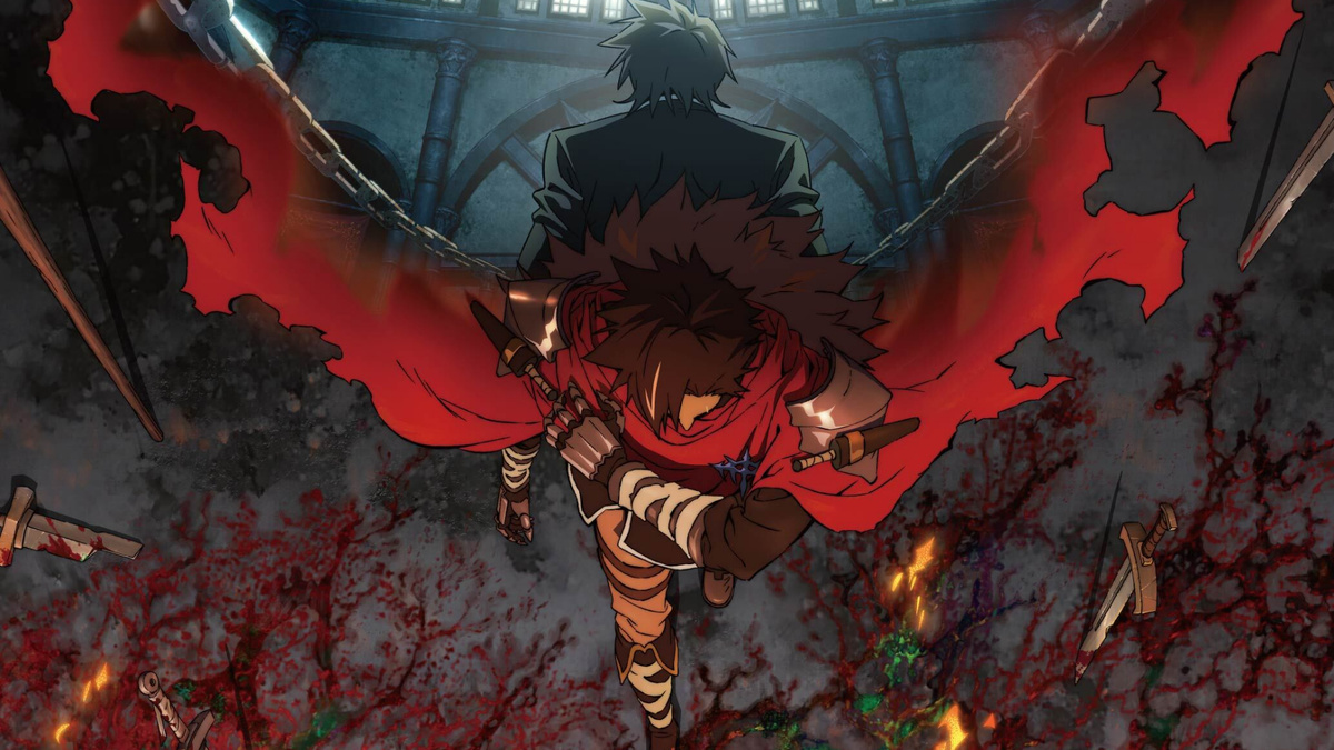 Главный персонаж в доспехах на поле боя