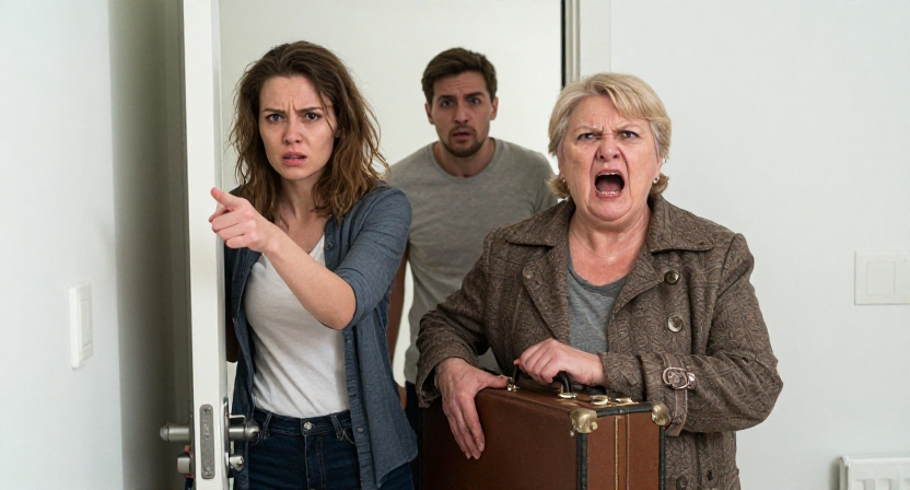 — Ты кого из МОЕГО дома гонишь? Это мама! — муж, когда я вышвырнула чемодан его матери с порога