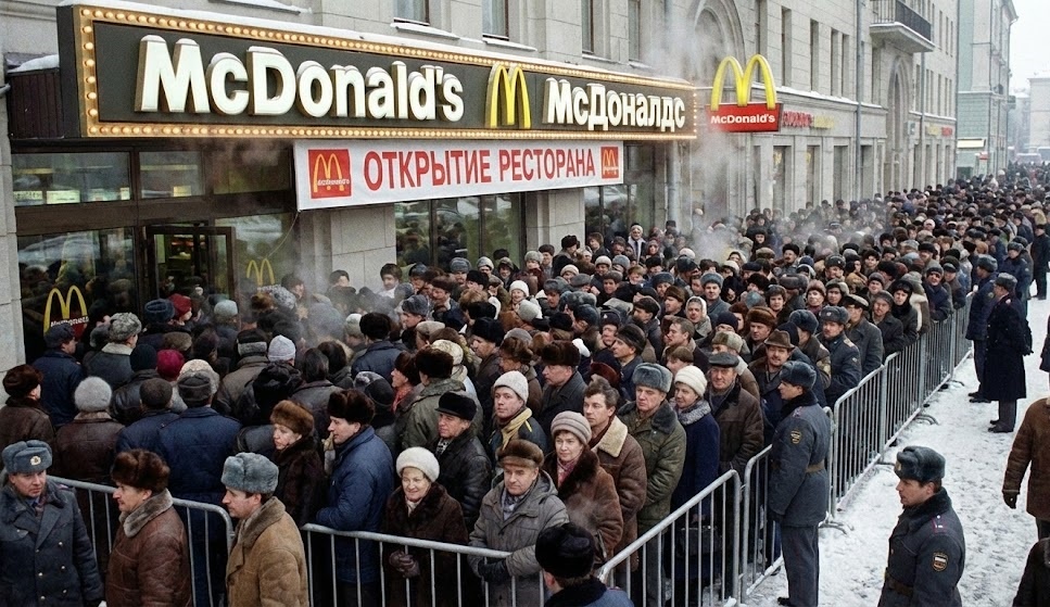31 января 1990 года первый в СССР McDonald’s открылся на Пушкинской площади