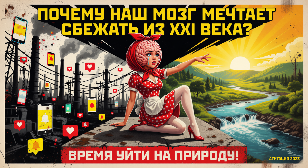 Почему наш мозг мечтает сбежать из XXI века