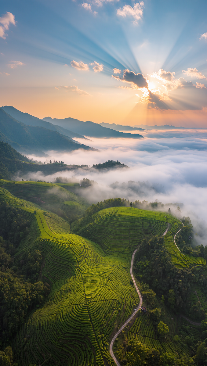 Горы Алишань, как их видет ИИ )