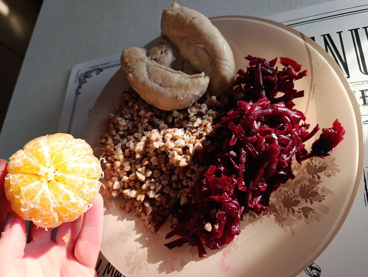 Фото автора. Тарелка с обедом