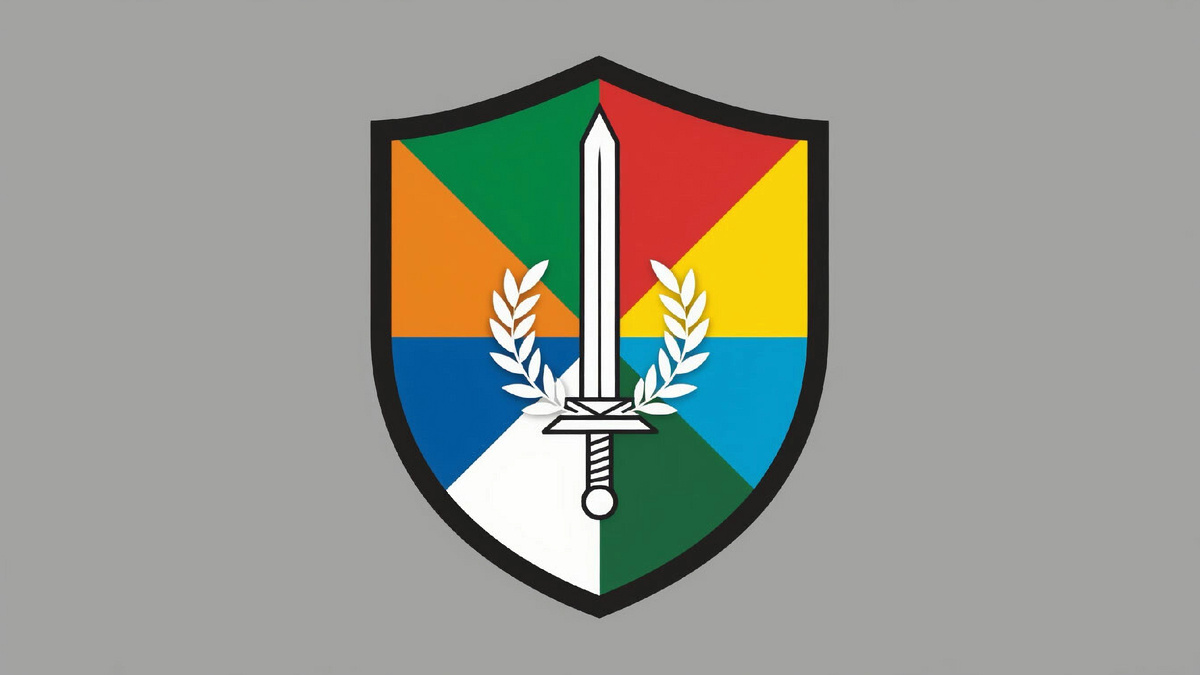 Возможный флаг нового альянса - «Щит многообразия», символизирующий оборону и равенство. Разные цвета, отсылающие к палитрам флагов ключевых участников