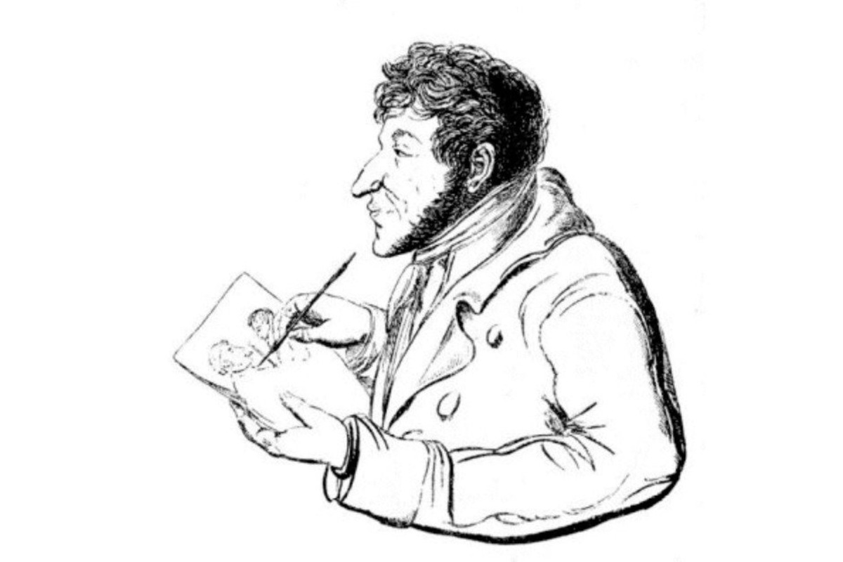    Карикатура Гофмана на самого себя. Скриншот с сайта Википедия