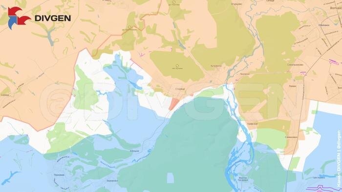 Карта СВО на 25 января 2026 года. Армия России освободила харьковское село Старица. Фото © Telegram / DIVGEN 🚩 Карта СВО
