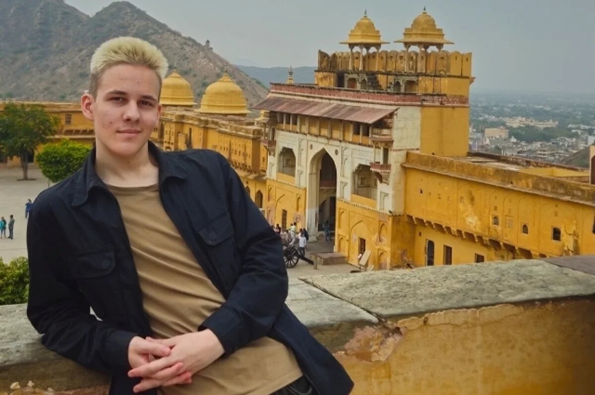    Российский студент Артём Семко во время учебы в Индии
