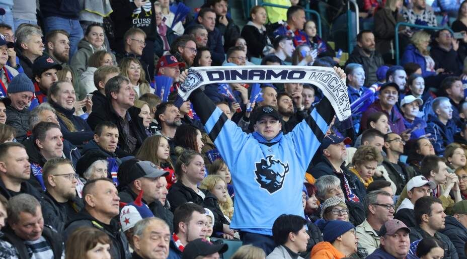    Болельщик минского «Динамо» рад успеху своей команды. Фото: Соцсети ХК «Динамо» Минск