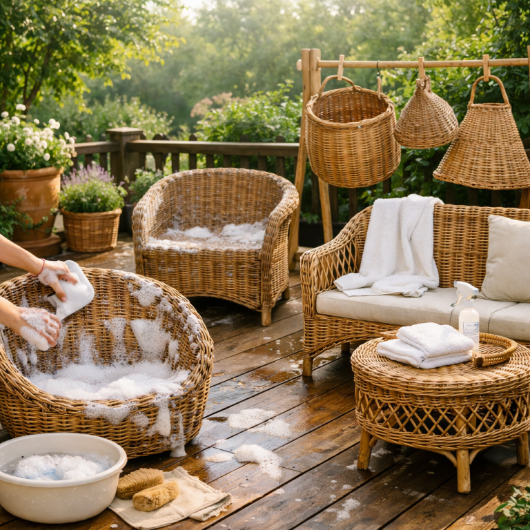    Основные правила правильного мытья и эффективной сушки ротанговых изделий. Loza