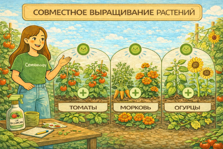 Гармоничное соседство растений — продуманный подход к выращиванию вместе с Семяныч.ру