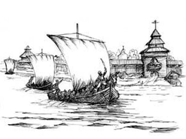 Рис. 44. Казачьи струги