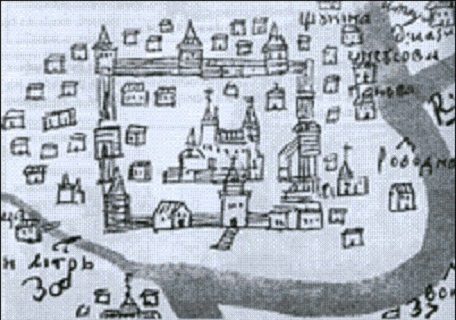 Рис. 45. Острог и посад