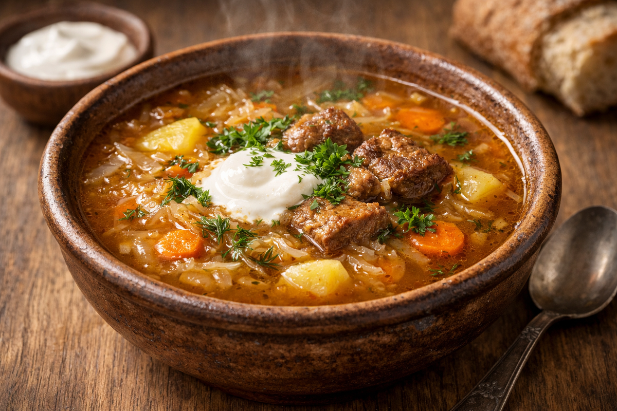 Суп из квашеной капусты 