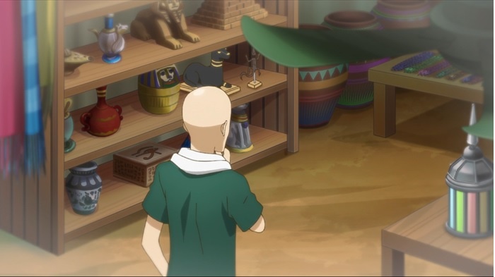 Мокурен нашёл в этой лавке говорящую статую Анубиса.