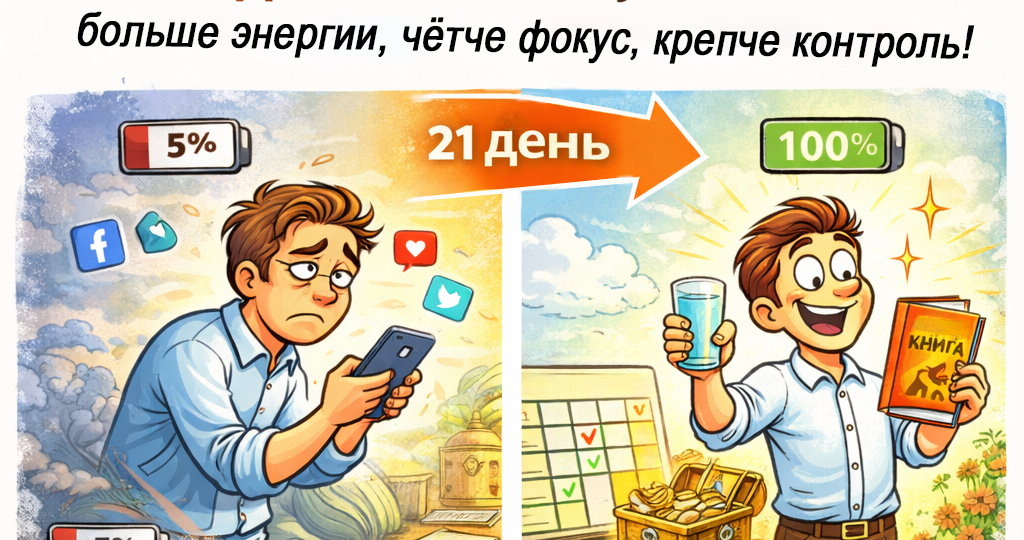 Всего 21 день — и ты обретёшь энергию, фокус и контроль над жизнью! 🚀