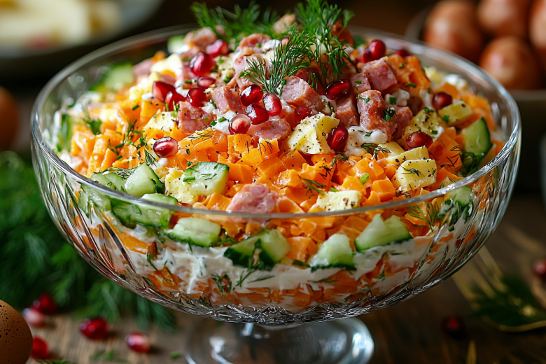 Салат оказался очень вкусным. И Марина решила заказать его на свадьбу. 