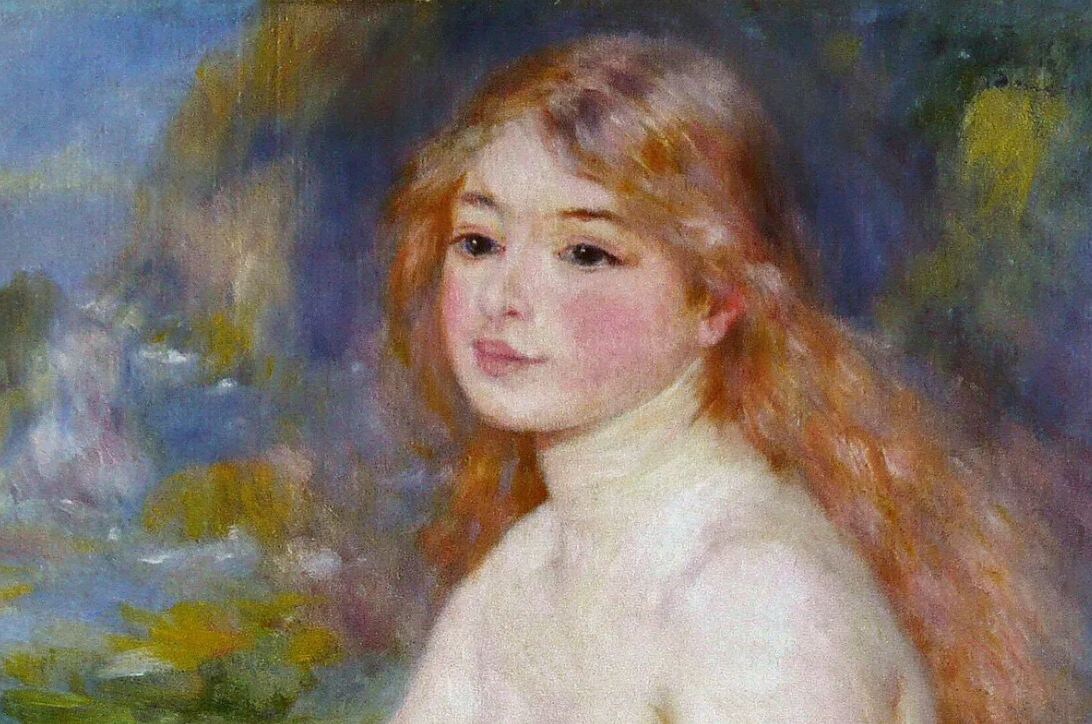 «Купальщица» Пьера-Огюста Ренуара. Натурщицей для этой и многих других картин художника стала его будущая жена и главная муза — Алина Шариго. Ок. 1885-1890 гг.