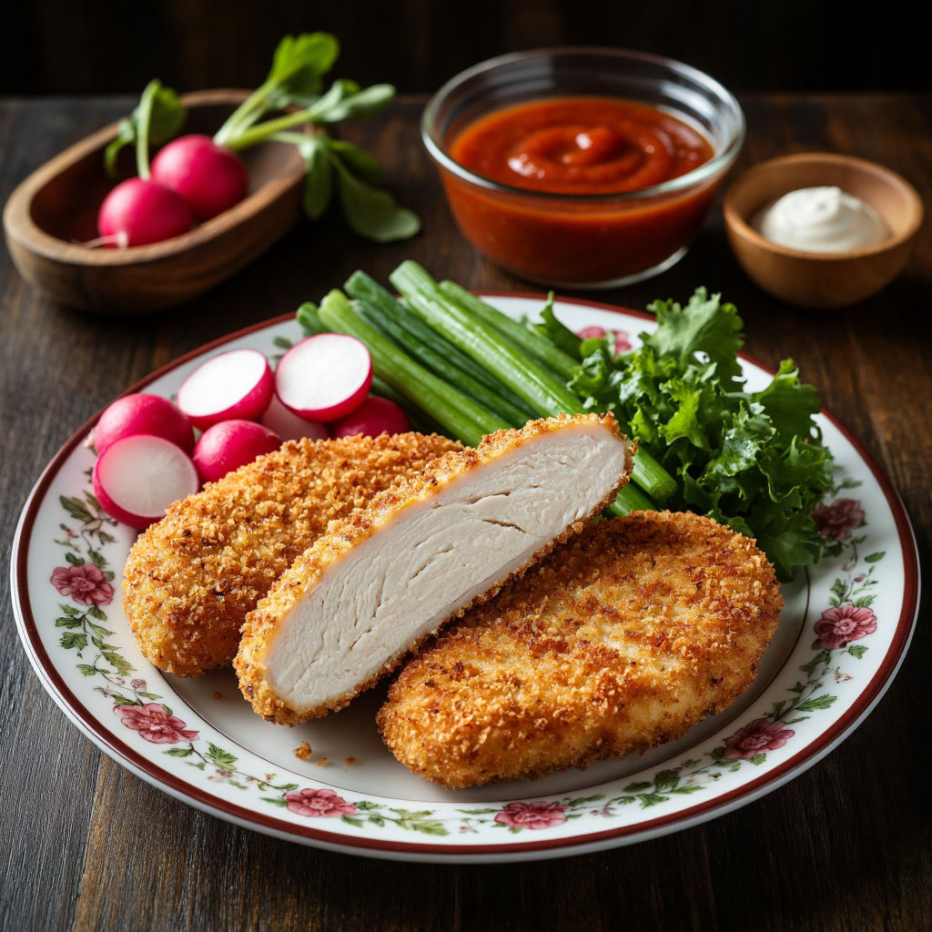 Куриный шницель: сочный, хрустящий, за 5 минут! 🍗✨