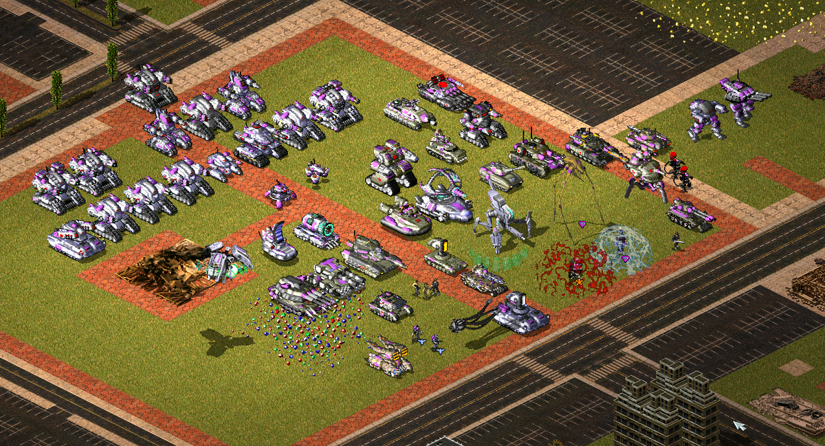 Для примера взят скрин из модификации "Reboot" на игру Red Alert 2 Yuri's Revenge. До релиза доживёт лишь Часть из этих юнитов