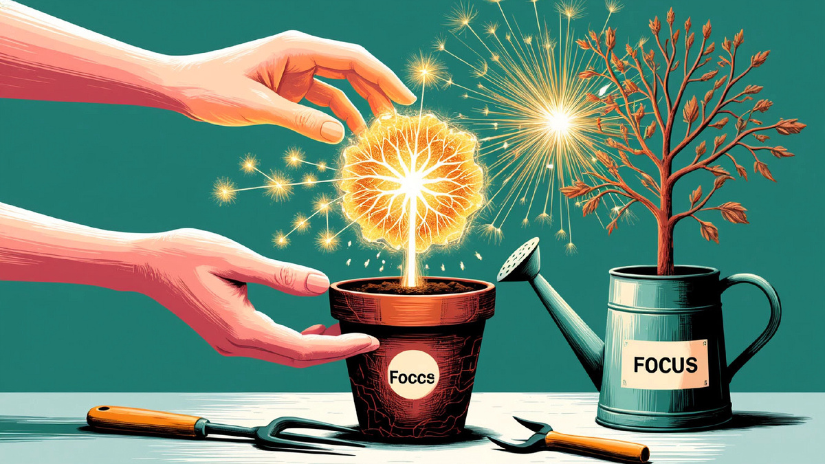 Что, если ваши мысли — это семена, а внимание — вода? Поливая страхи, вы выращиваете тревожность. Поливая смелость, вы взращиваете уверенность. Вы — садовник своего мозга. Что вы поливаете сегодня?