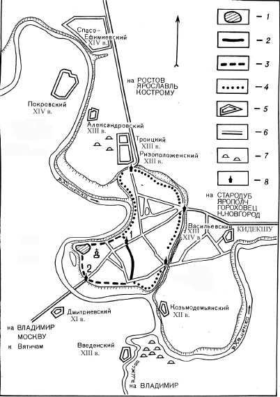 План древнего Суздаля.