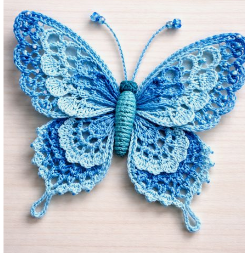 🦋🦋Вязанные бабочки крючком, схемы!!! 🦋🦋